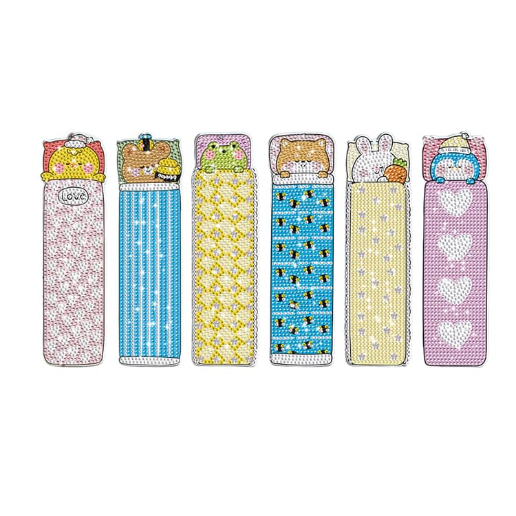 6個セット ダイヤモンドアート しおり 初心者 キット 5Dダイヤモンド