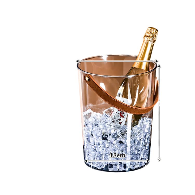 ワインクーラー おしゃれ アイスペール 氷入れ クリア ハンドル付き