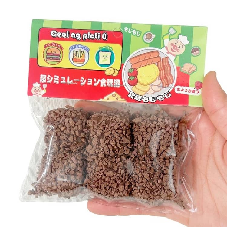 スクイーズ 2個セット おもちゃ 食べ物シリーズ 低反発 水感スクイーズ