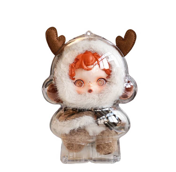 2個セット SKULLPANDA 専用 収納ケース 高透明 クリアケース 立ち姿