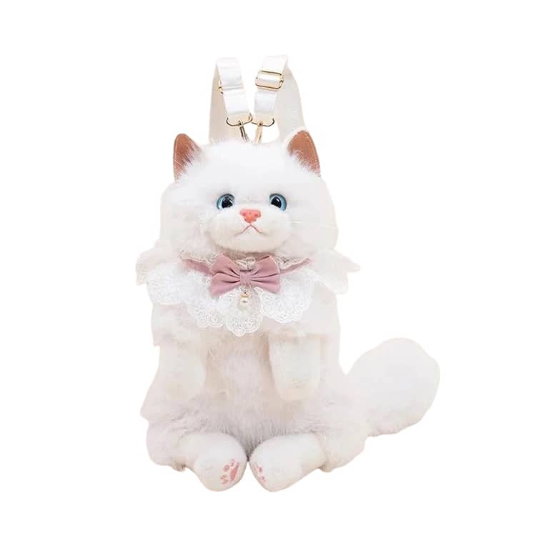 リアルな猫型 リュック 猫のぬいぐるみ 猫バッグ 猫グッズ 長さ調整