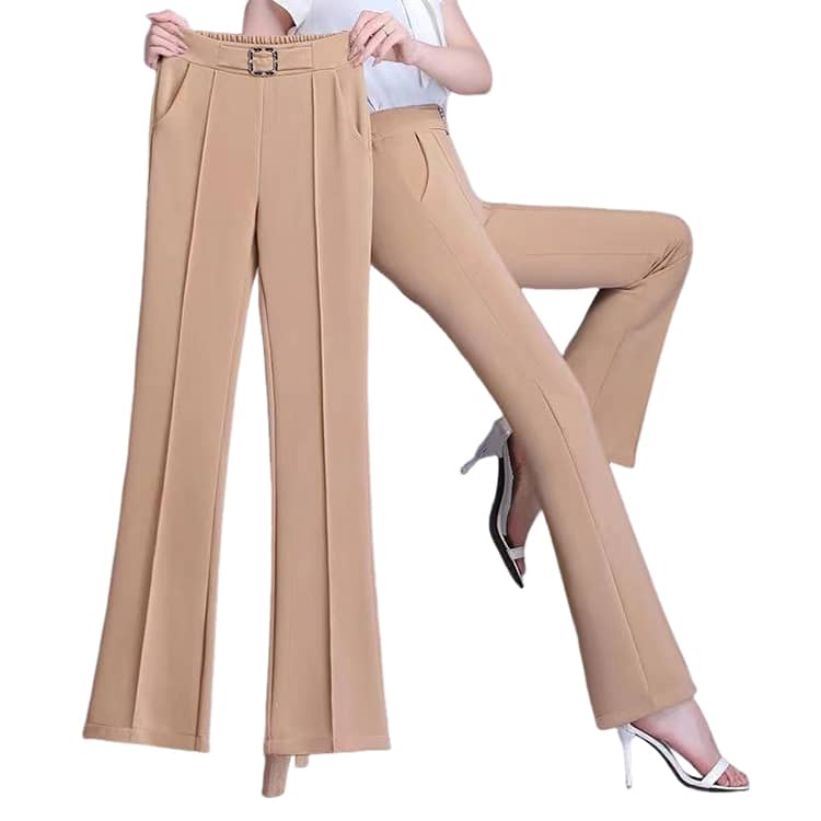 スラックス レディース フレアパンツ ロングパンツ 九分丈パンツ 長