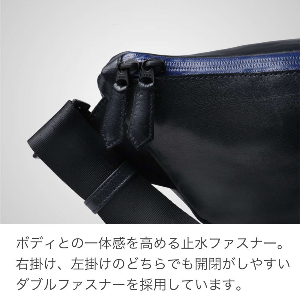 GEMER ブラック レザーボディバッグ Sサイズ BODY BAG / BLACK - XSサイズ | GEMER（ジェマー） | ボディ