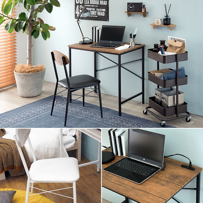 デスクチェアセット LDC-4698 デスク： 幅80×奥行50×高さ72cm、チェア