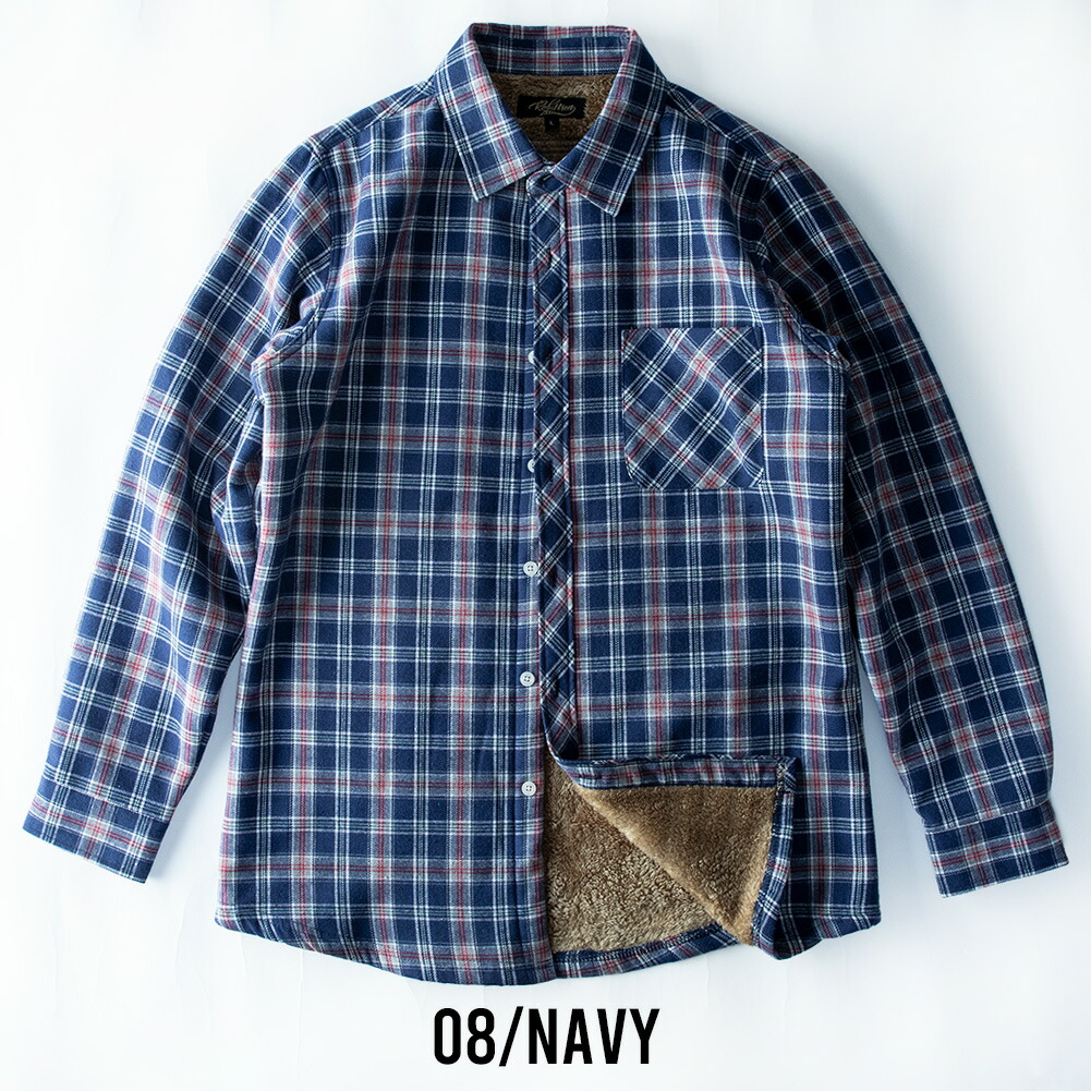 シャツ メンズ 裏ボア チェックシャツ トップス 長袖 秋冬 防寒 暖かい