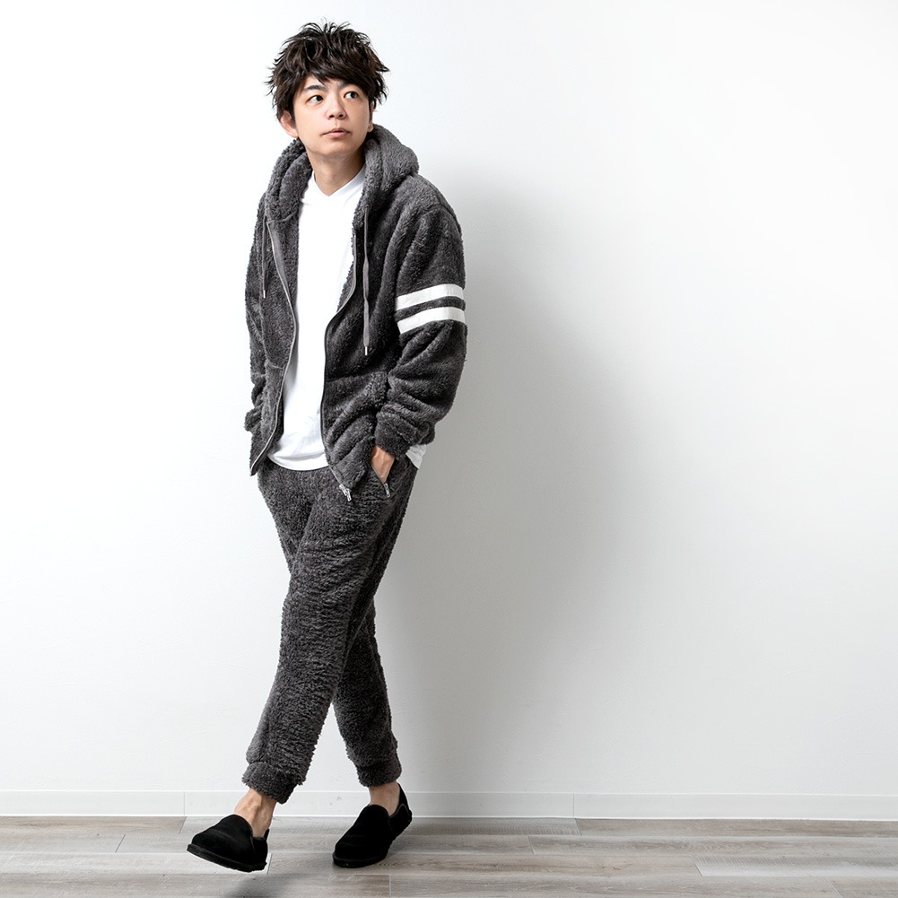 ボア セットアップ メンズ 大きいサイズ 秋服...の詳細画像3