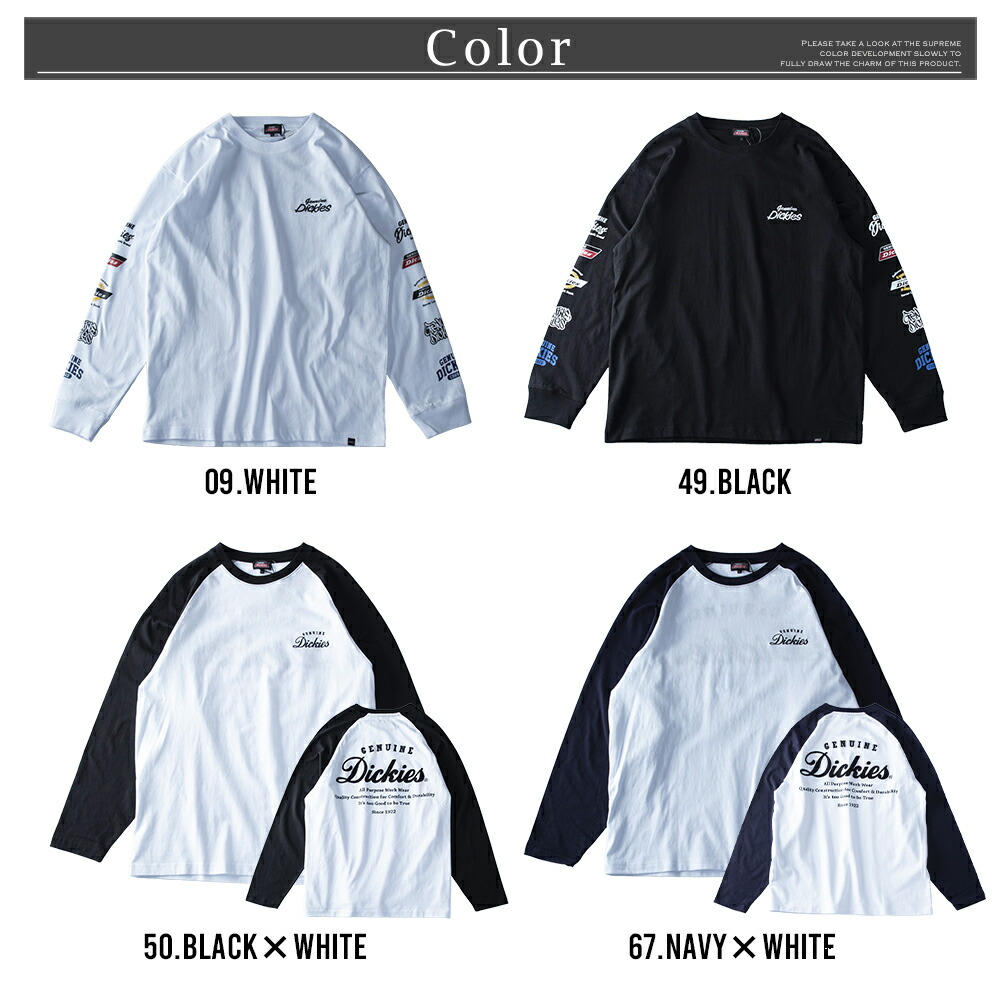 長袖 tシャツ メンズ ラグラン ディッキーズ プリント Tシャツ 春