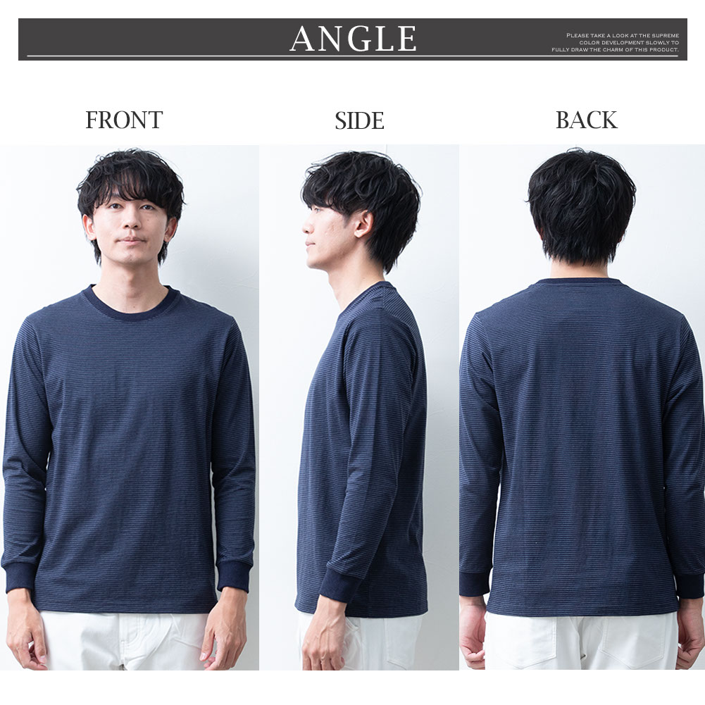 tシャツ メンズ 長袖 綿100 オーガニック...の詳細画像4