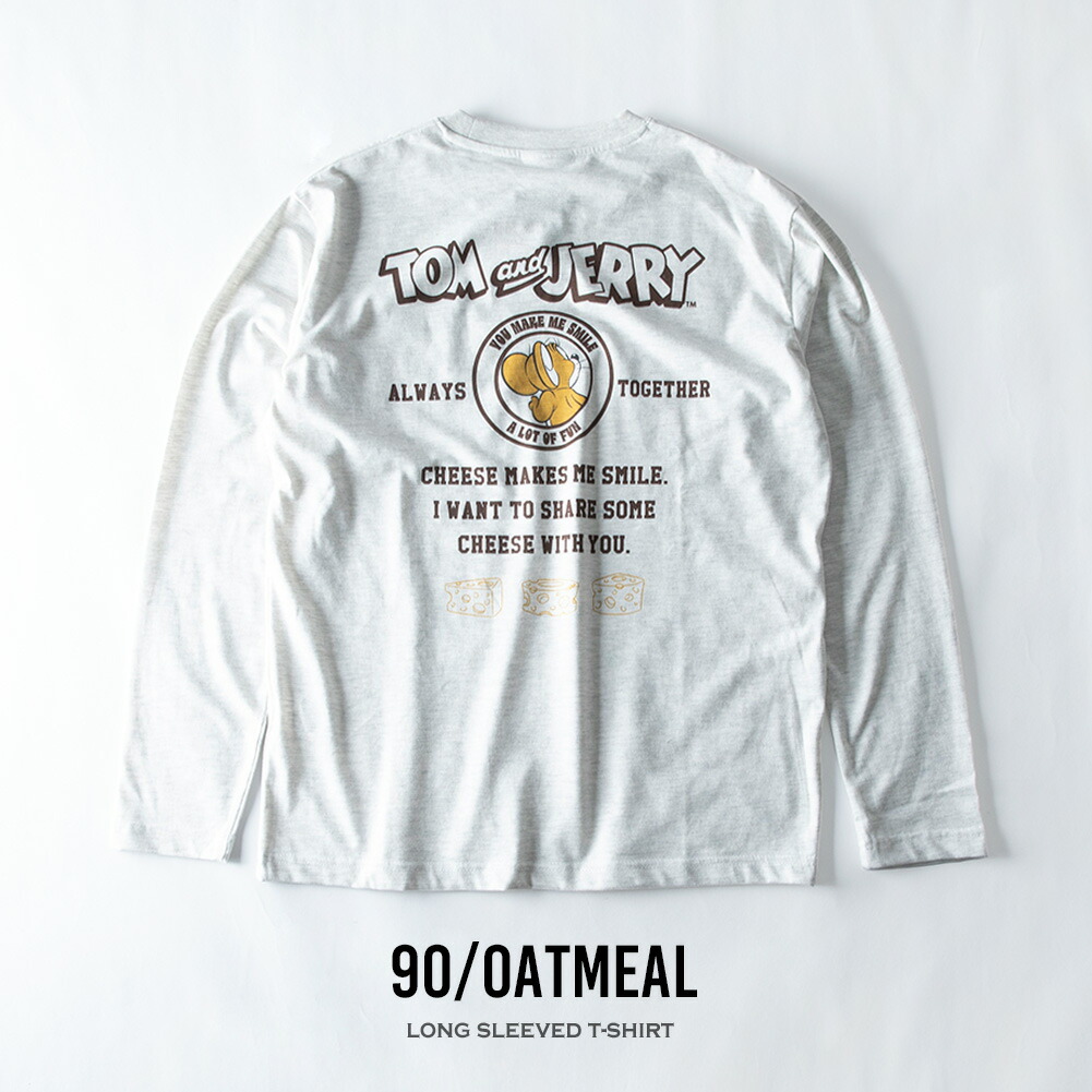 tシャツ メンズ 長袖 キャラクター トムとジェリー 長袖tシャツ クルー