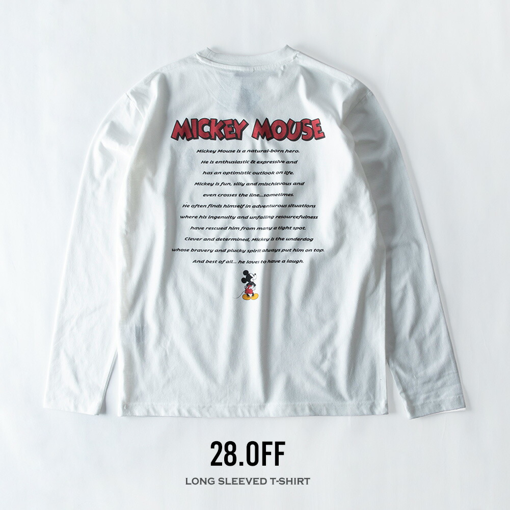 Tシャツ メンズ 長袖 キャラクター ディズニー 長袖tシャツ クルー