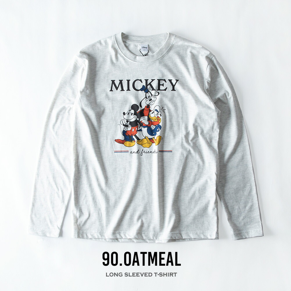Tシャツ メンズ 長袖 キャラクター ディズニー 長袖tシャツ クルー