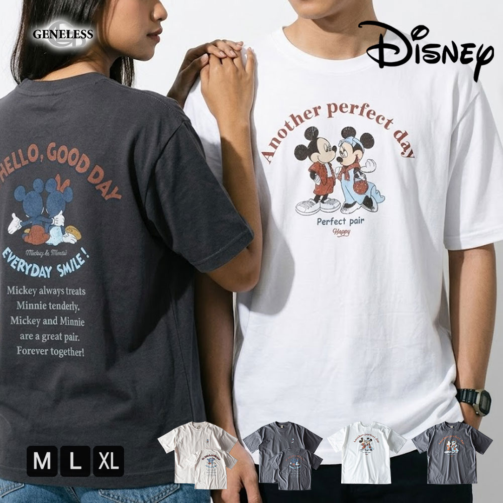 Tシャツ 半袖 ディズニー プリント tシャツ 春夏 クルーネック