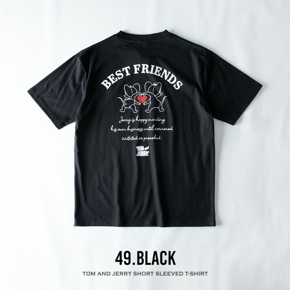 tシャツ 半袖 クルーネック トムとジェリー キャラクター Tシャツ