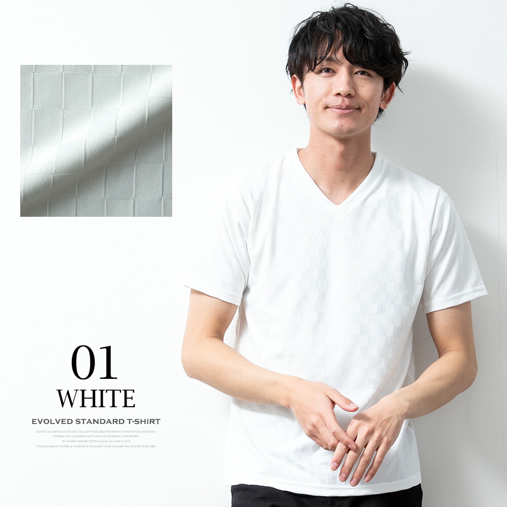 バイヤー厳選用品 tシャツ T 総柄 リンクスジャガード 半袖tシャツ Vネック メンズ トップス