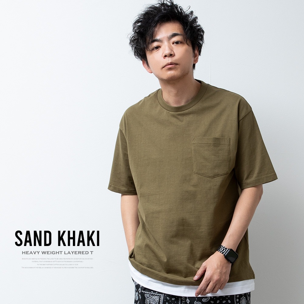 tシャツ メンズ 半袖 重ね着風 無地 おしゃれ フェイクレイヤード Tシャツ Uネック 黒 メンズファッション アメカジ ブラック 夏 白 |  | 05