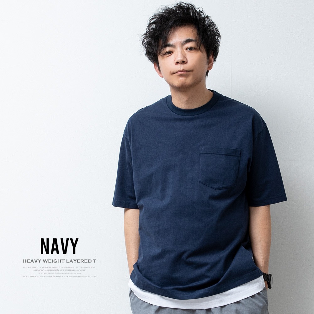 tシャツ メンズ 半袖 重ね着風 無地 おしゃれ フェイクレイヤード Tシャツ Uネック 黒 メンズファッション アメカジ ブラック 夏 白 |  | 06