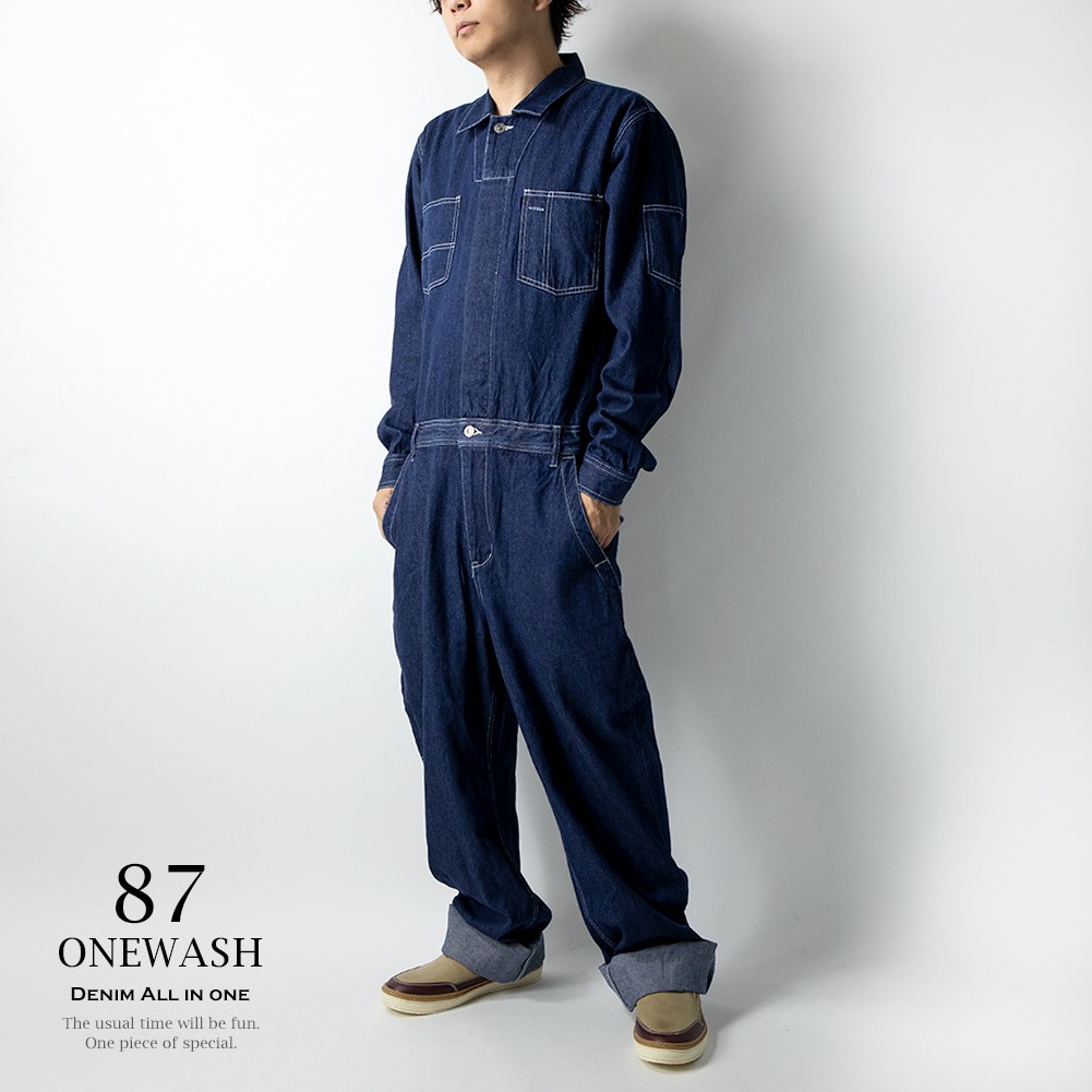 つなぎ デニム メンズ オールインワン オーバーオール デニムツナギ