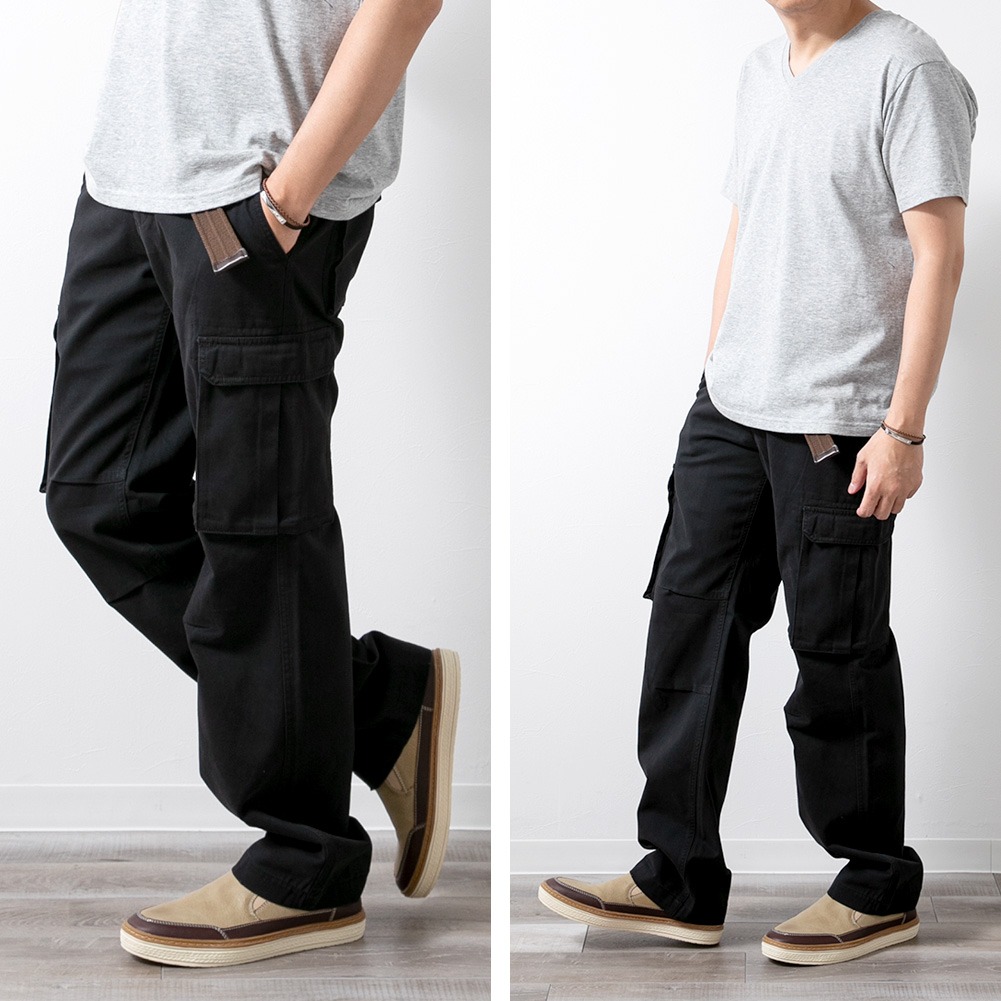 カーゴパンツ メンズ ゆったり ベルト付き メンズカーゴパンツ 太め ミリタリー パンツ ヴィンテージカーゴパンツ ロングパンツ おしゃれ L カーキ |  | 03