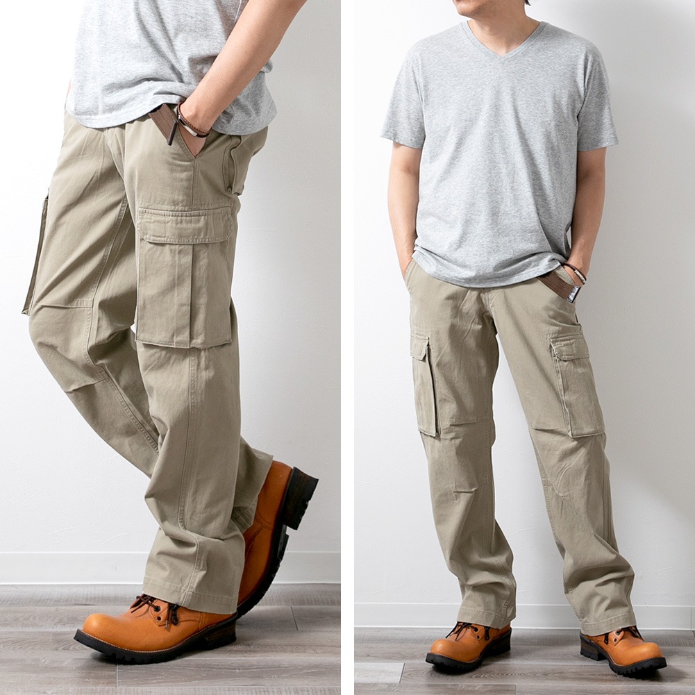 カーゴパンツ メンズ ゆったり ベルト付き メンズカーゴパンツ 太め ミリタリー パンツ ヴィンテージカーゴパンツ ロングパンツ おしゃれ L カーキ |  | 05