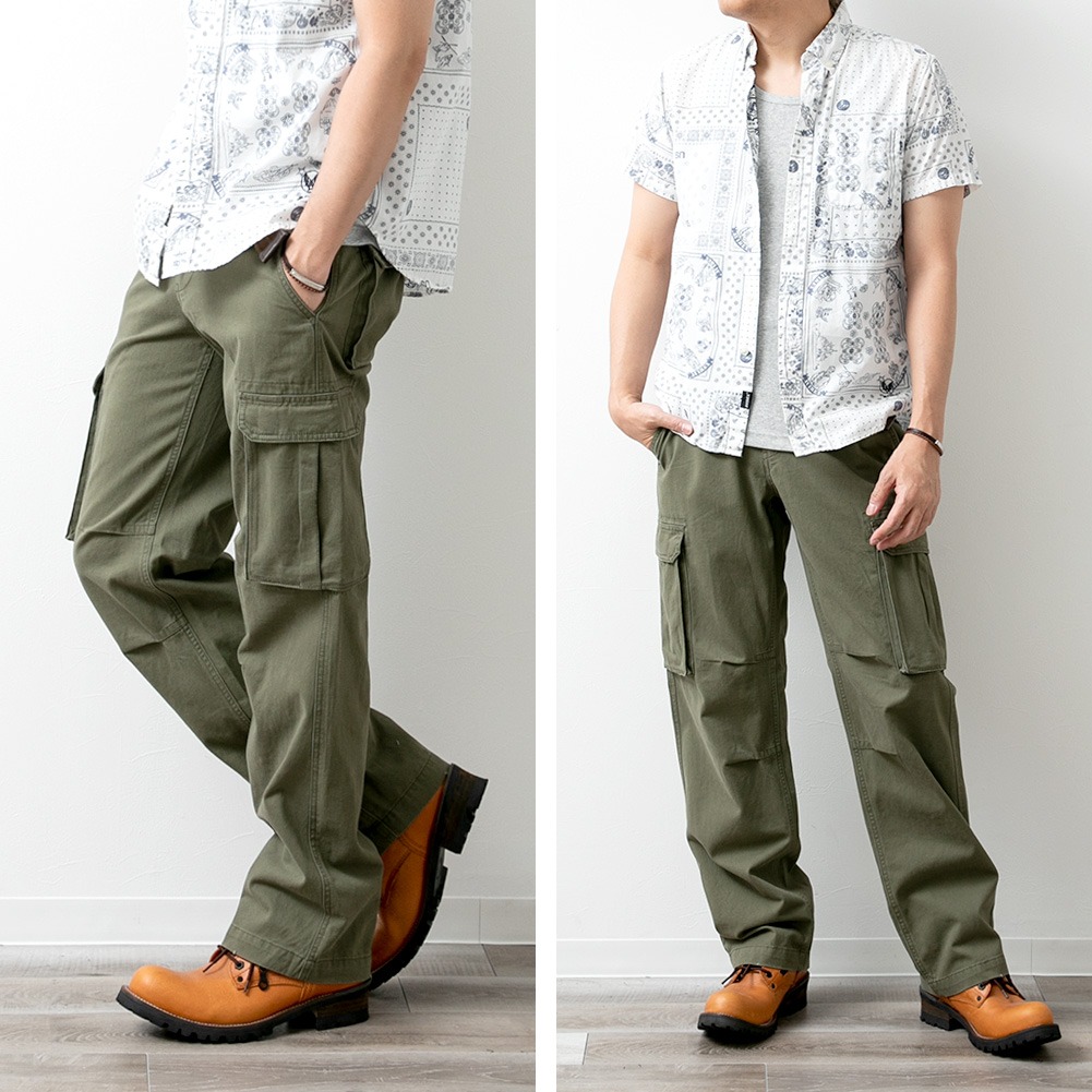 カーゴパンツ メンズ ゆったり ベルト付き メンズカーゴパンツ 太め ミリタリー パンツ ヴィンテージカーゴパンツ ロングパンツ おしゃれ L カーキ |  | 07