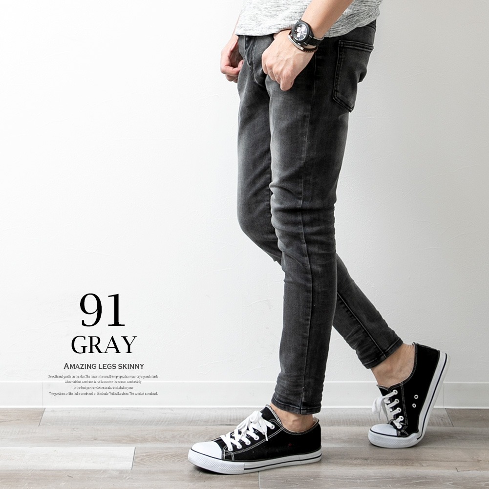 スキニーパンツ メンズ デニム デニムパンツ ストレッチ 黒 美脚 ストレッチデニム ダメージ スキニー ブラック 大きいサイズ 綿 ...