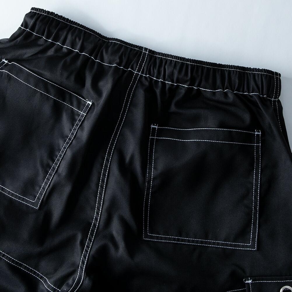 カーゴパンツ メンズ ワイド テック ワイドパンツ アイレット付き 2WAY
