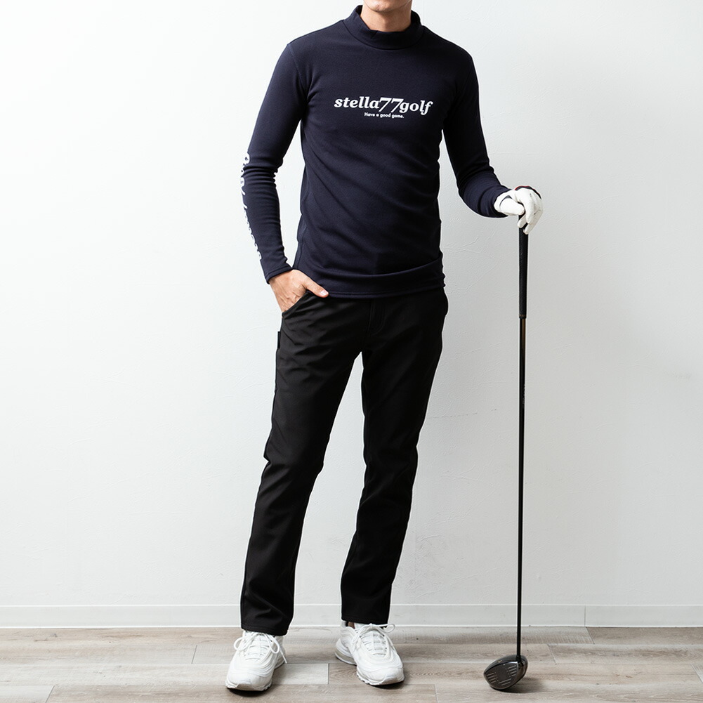 長袖 tシャツ メンズ ゴルフウェア 裏シャギー ストレッチ ゴルフ