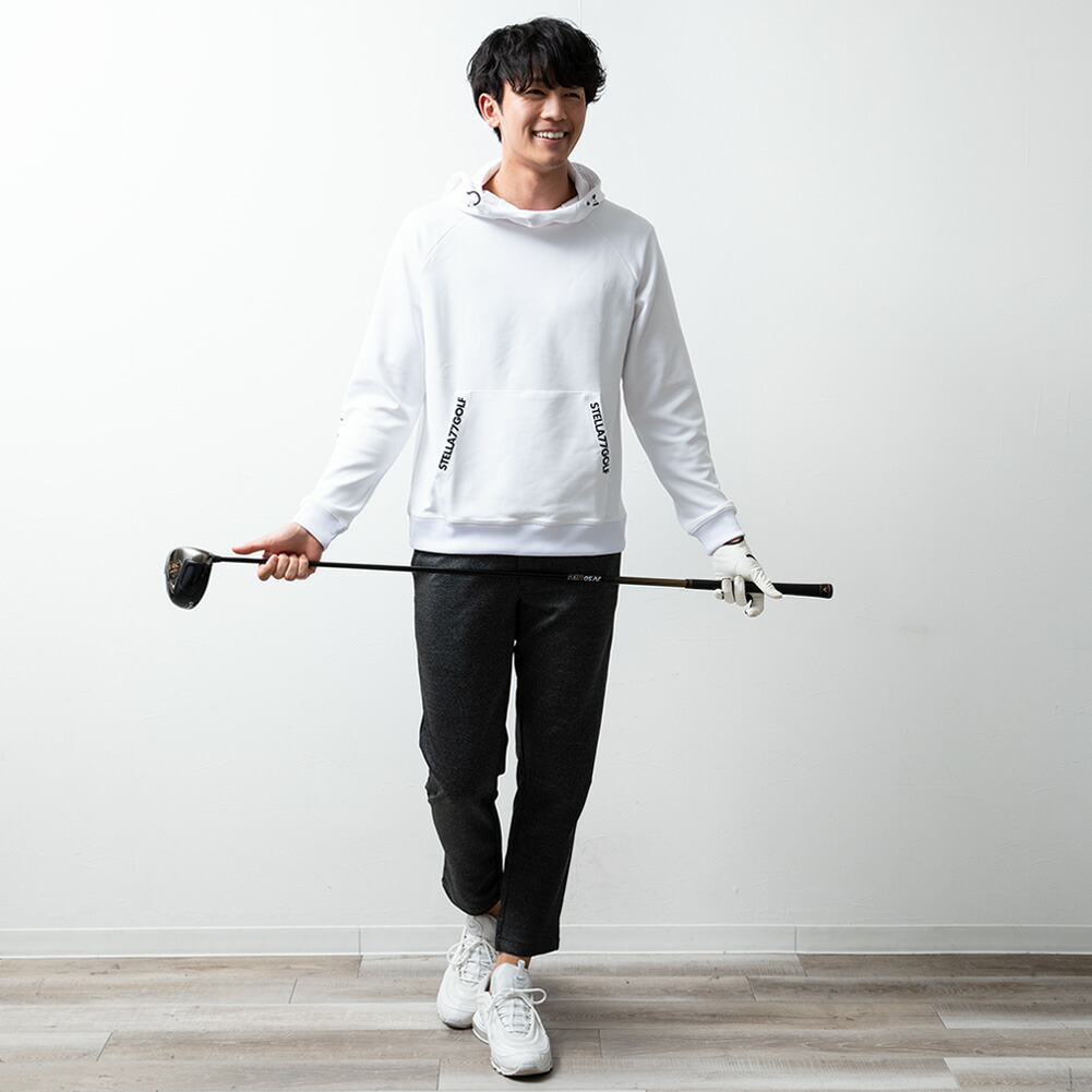 パーカー メンズ ゴルフウェア プルパーカー ストレッチ