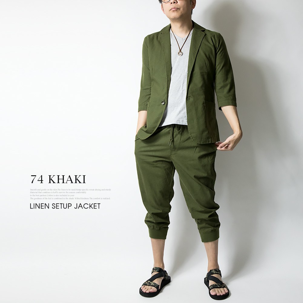 新品 未使用 Ramble × KILIND 麻 リネン テーラードジャケット リネンジャケット テーラードジャケット メンズ ブレザー 麻100
