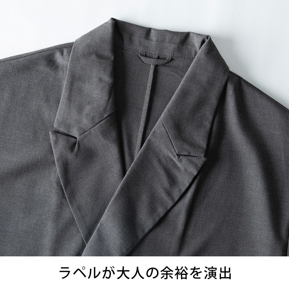 ジャケット ルーズ ダブル テーラードジャケット ゆったり 6分袖 春夏