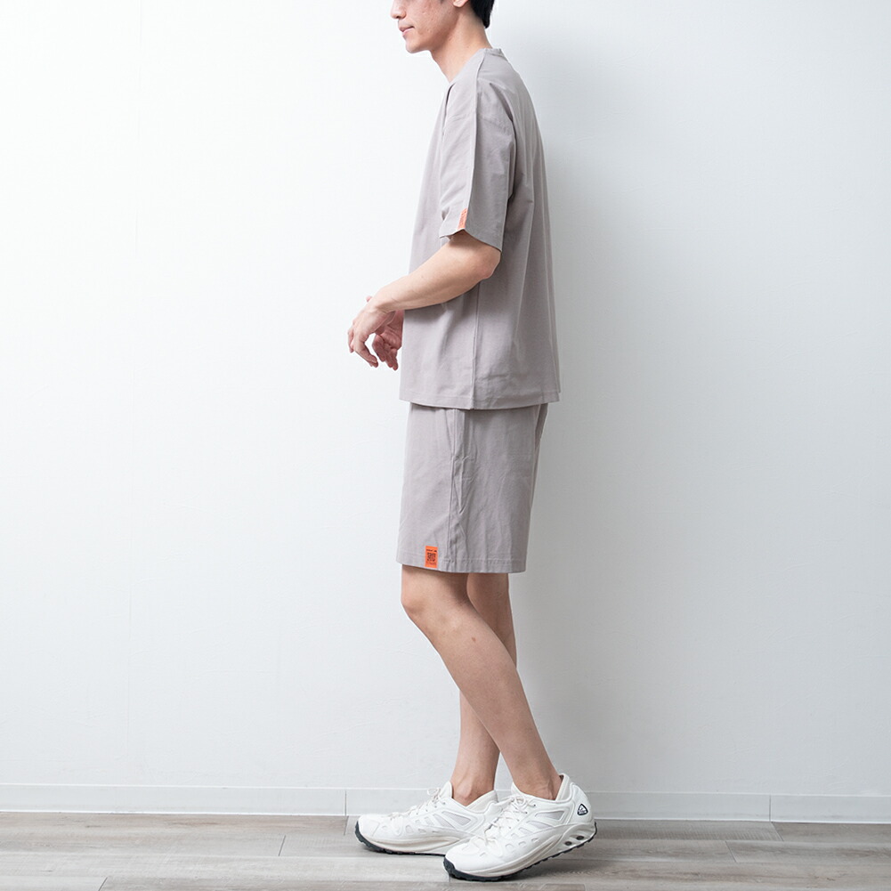 penetral トレーニングウェアセット（半袖短パン）XL グレー セットアップ tシャツ 半袖 ハーフパンツ 夏 AIRFLRX ストレッチ 吸水