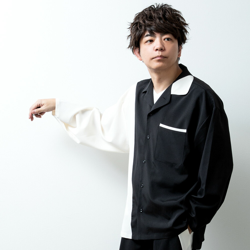 セットアップ メンズ シャツ アシンメトリー 上下セット オーバー