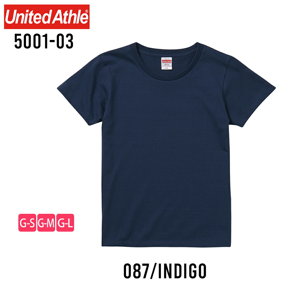 UnitedAthle - 半袖 Tシャツ お洒落 レディース トップス カットソー ティシャツ ネイビー tシャツ レディース 半袖 綿100 United Athle スポーツ Tシャツ 半袖t