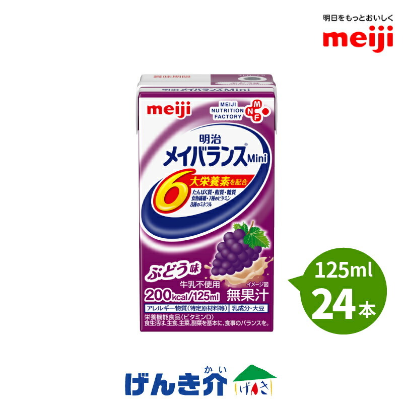 介護食 メイバランスMini 125ml×24本セット ぶどう味 明治 メイ