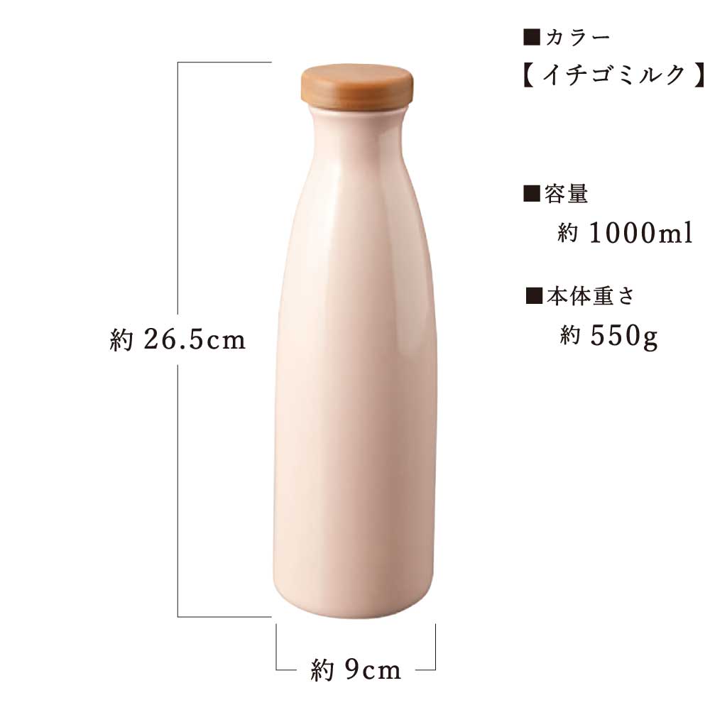 イオンボトル 信楽焼 Ion bottle Candy 1000ml 全5色 箱入り 日本製