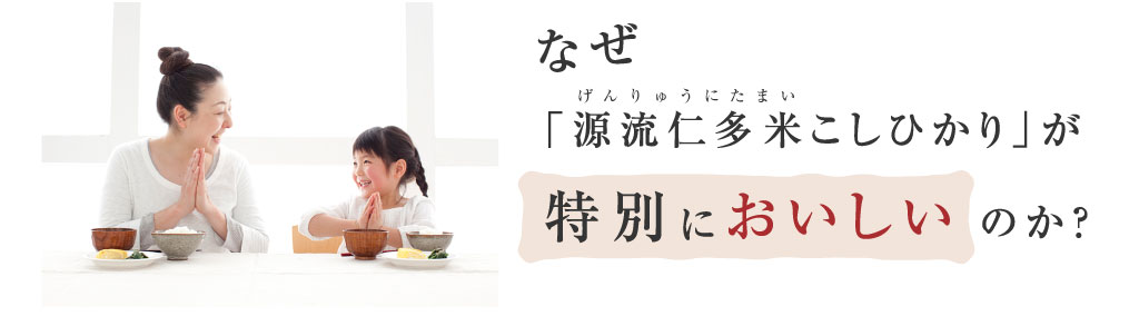 なぜ、源流仁多米こしひかりが特別においしいのか？
