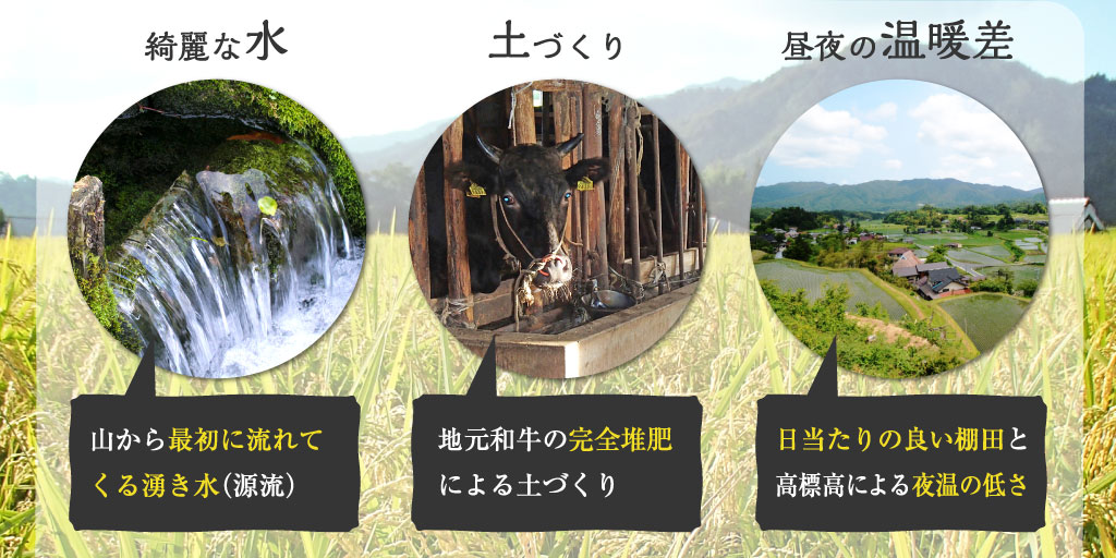 きれいな水・土づくり・昼夜の温暖差