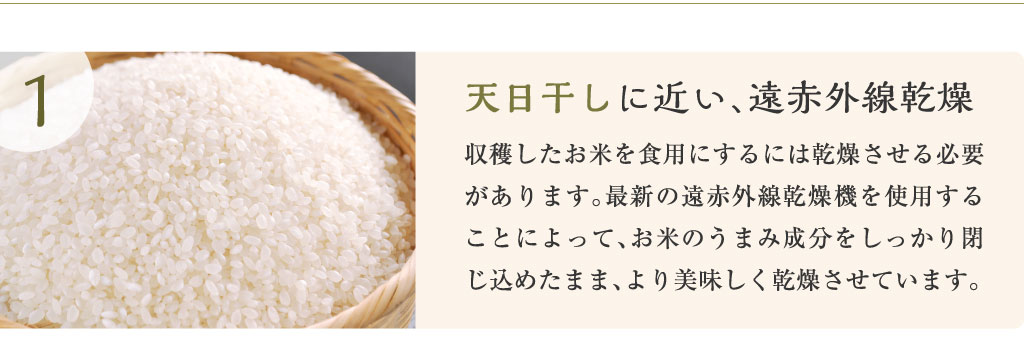 天日干しに近い、赤外線乾燥