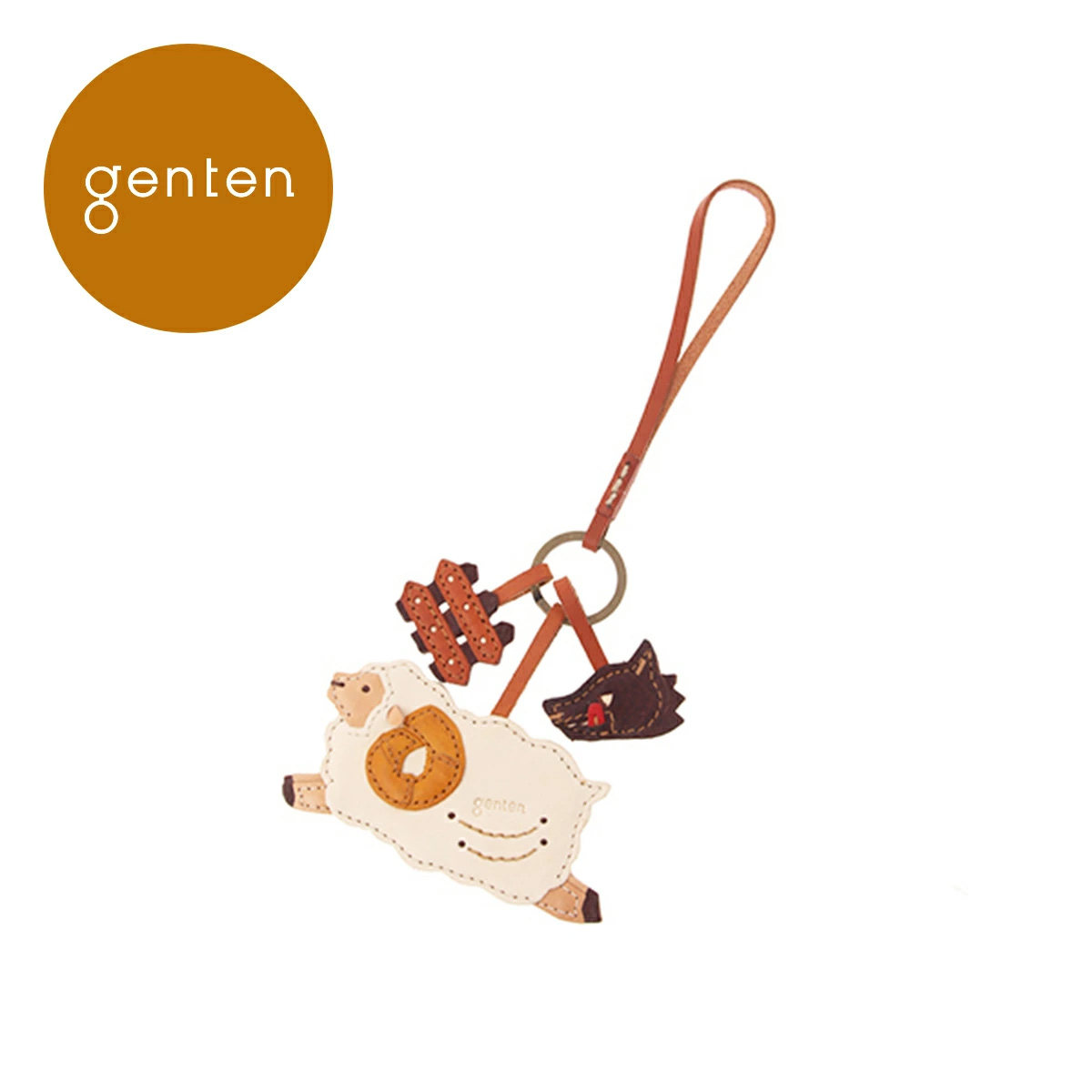 genten ゲンテン ワクワクチャーム ヒツジ 40784 革小物