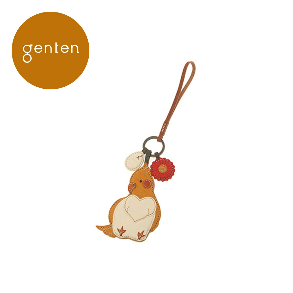 未使用タグ付き ワクワクチャーム インコ genten ゲンテン バッグチャーム genten ゲンテン ワクワクチャーム インコ 40787 公式 本革