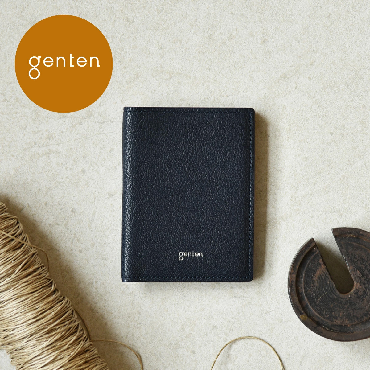 genten（ゲンテン） genten 42746 フレスコ ミニ二つ折り財布 本革