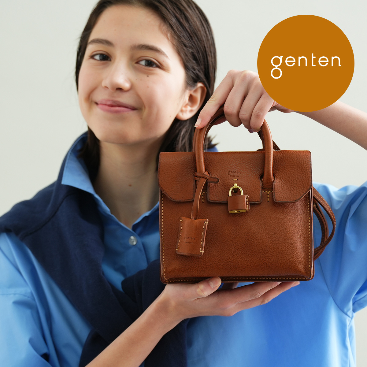genten ゲンテン 42865 ミネルヴァ 2way ミニバッグ 本革ミニバッグ トラディショナル バッグ2個持ち ショルダー ...