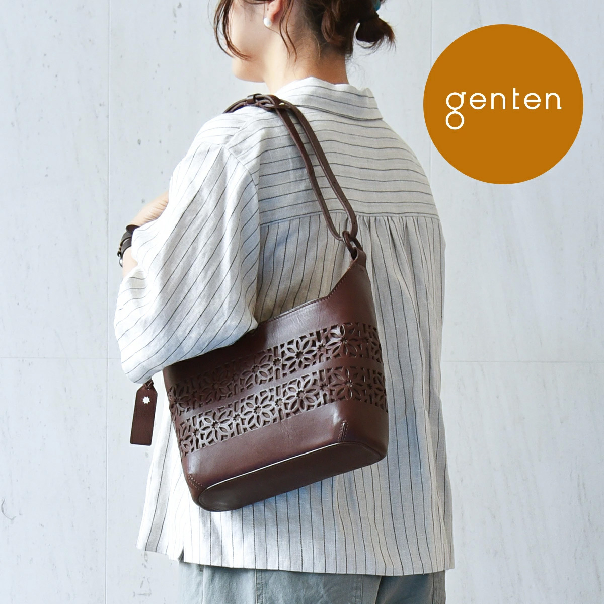 genten ゲンテン 43738 ボールドカットワーク 2wayバッグ