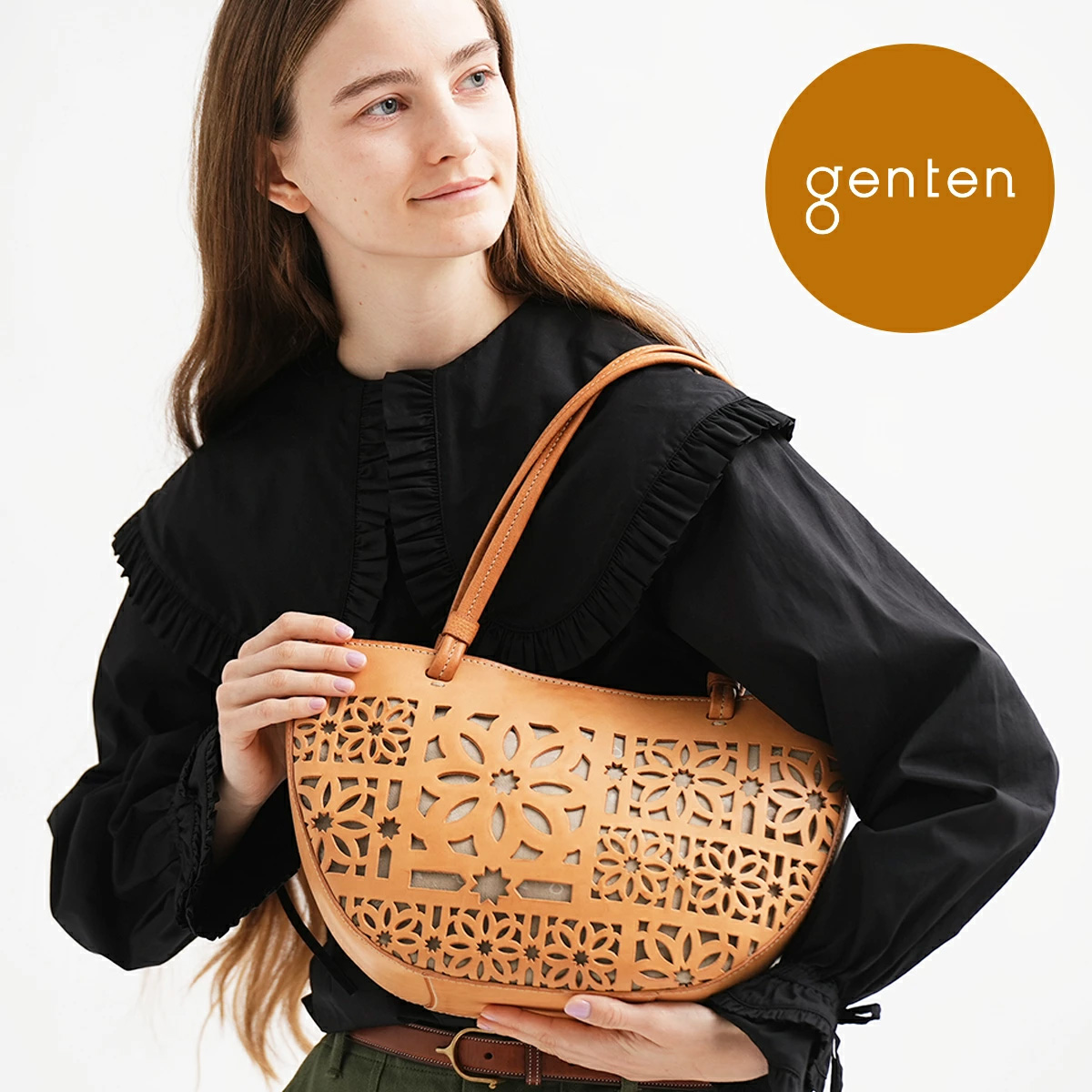 ゲンテン genten 44585 セイルカットワーク トートバッグ本革