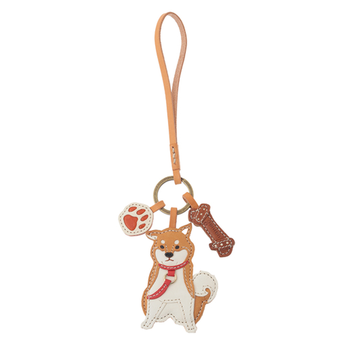 genten（ゲンテン） genten 40868 ワクワクチャーム 柴犬 バッグチャーム 本革 チャーム イヌ レザーアクセサリー ...