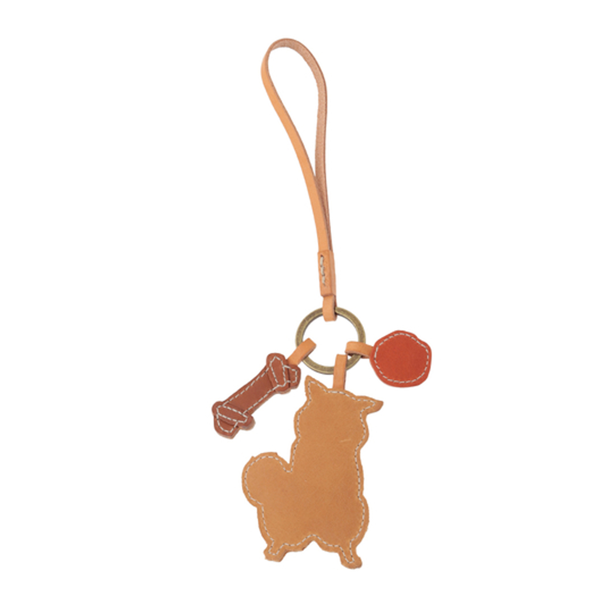 genten（ゲンテン） genten 40868 ワクワクチャーム 柴犬 バッグチャーム 本革 チャーム イヌ レザーアクセサリー ...