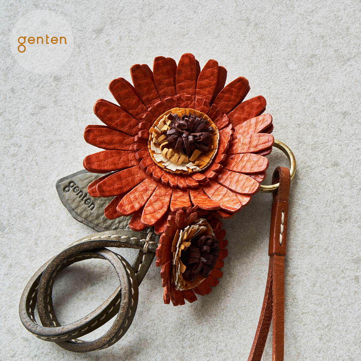 genten（ゲンテン） genten 43899 エヴァーチャーム ガーベラ 本革 本