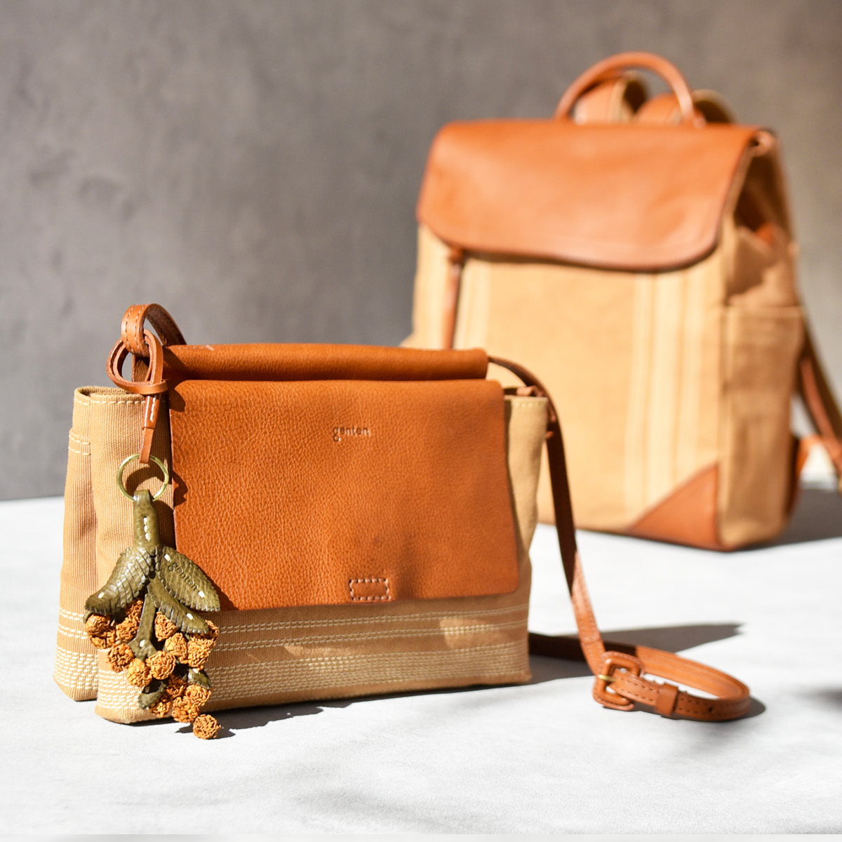 genten（ゲンテン） genten 43907 エヴァーチャーム ミモザ 本革