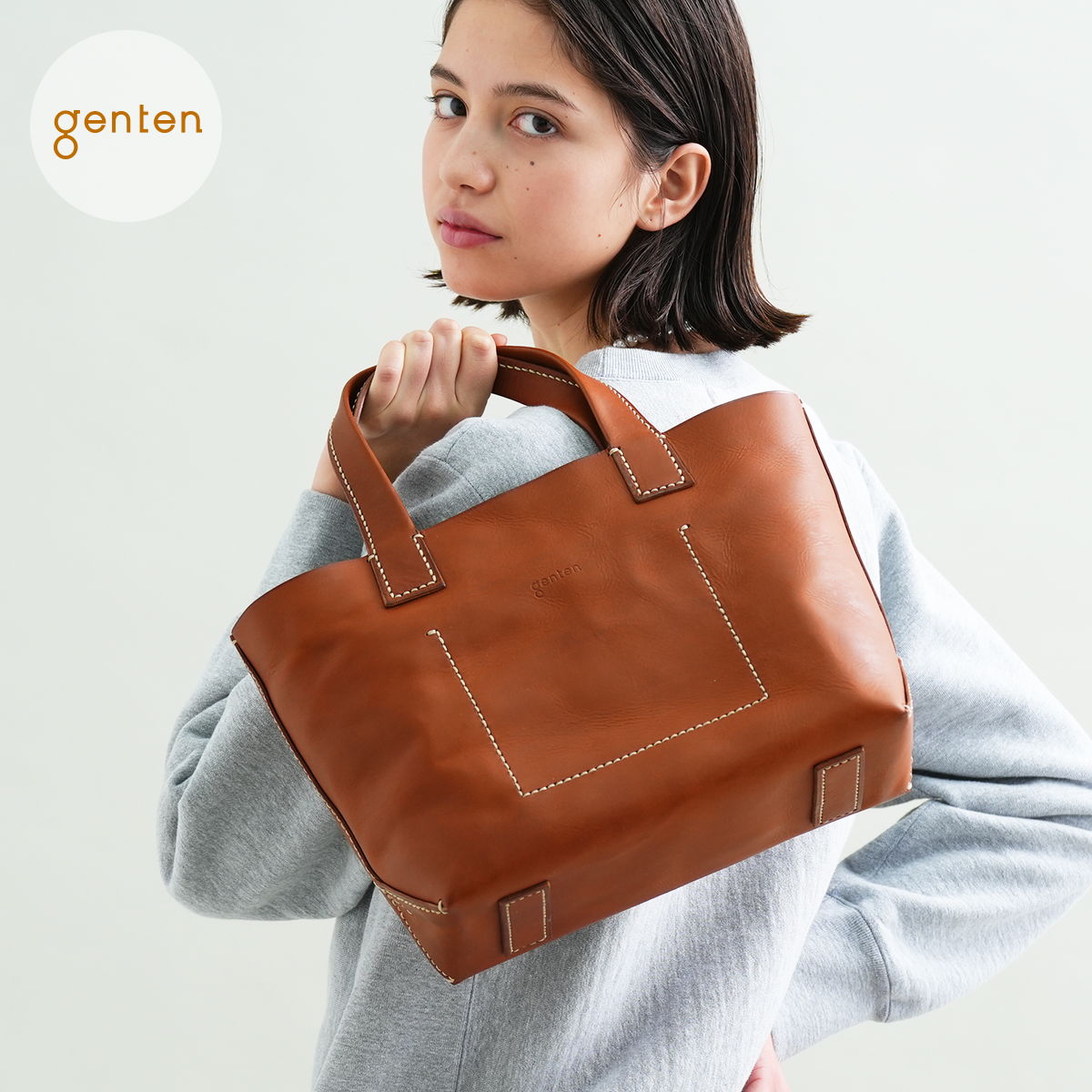 希少✨ genten ゲンテン アマーノ トートバッグ 肩掛け チャーム レザー genten ゲンテン アマーノ トートバッグ M 44002 公式 : genten