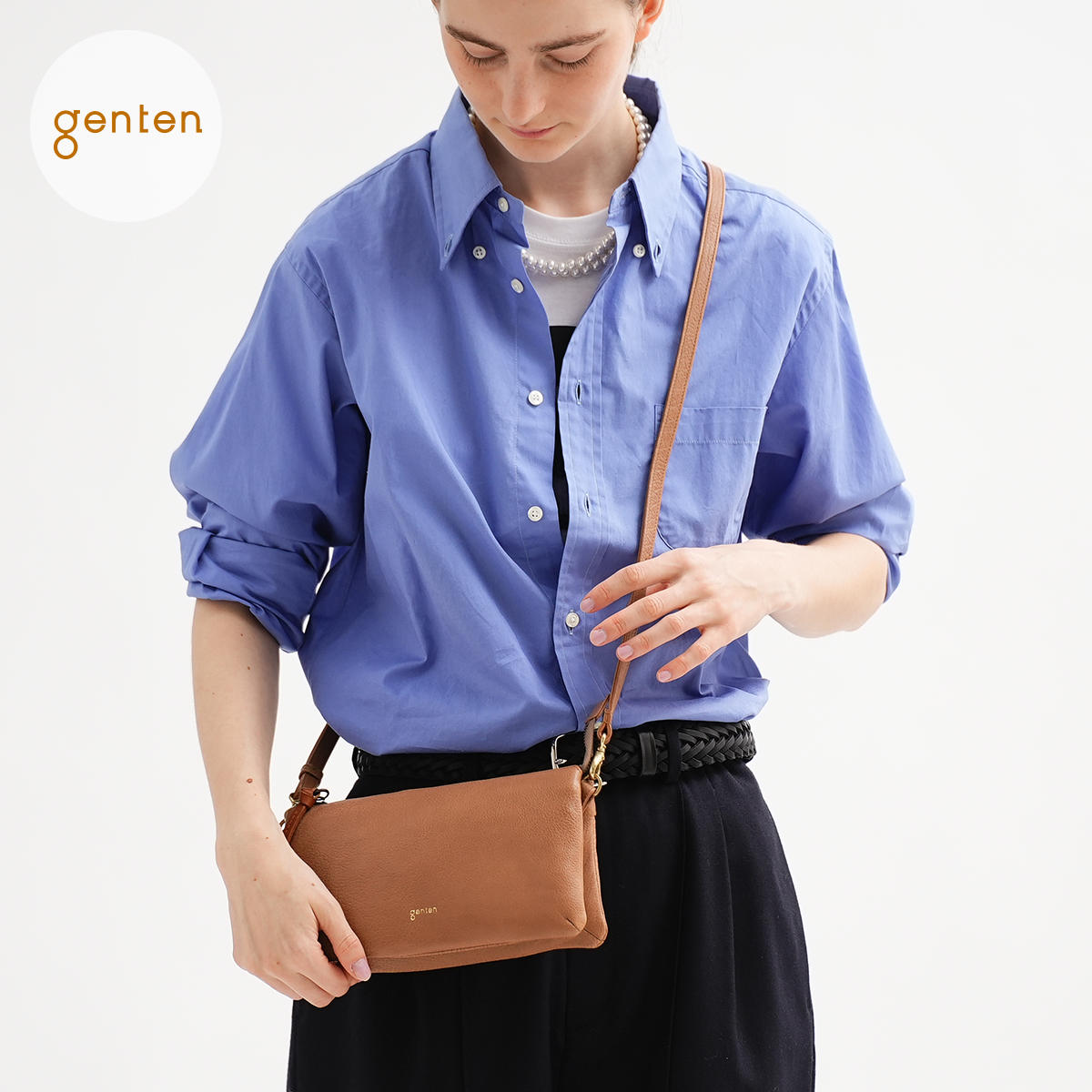 genten（ゲンテン） genten 44094 タスカ お財布ショルダー 本革 ミニ 